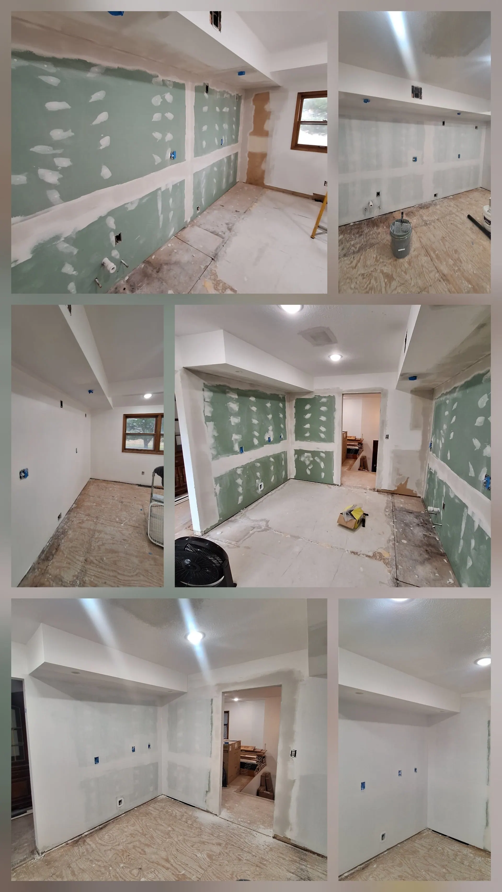 Drywall repair projects across Fairfield County, OH