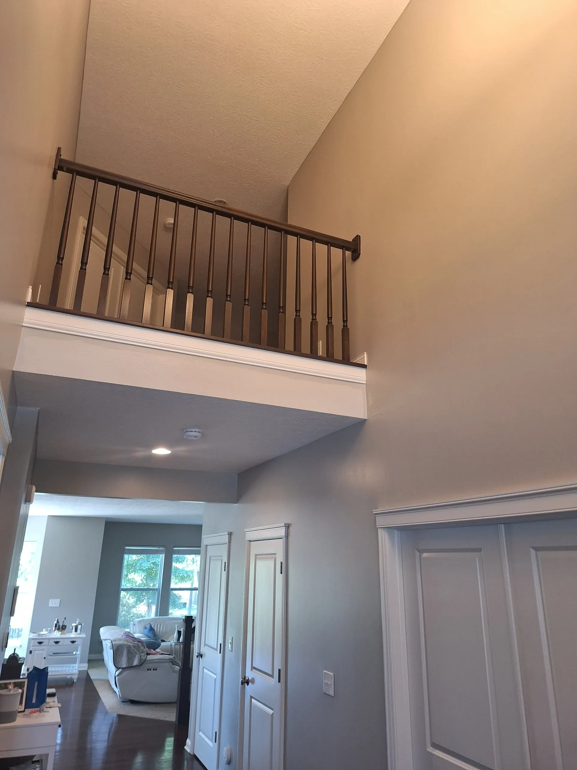 Exterior painting project with accent colors