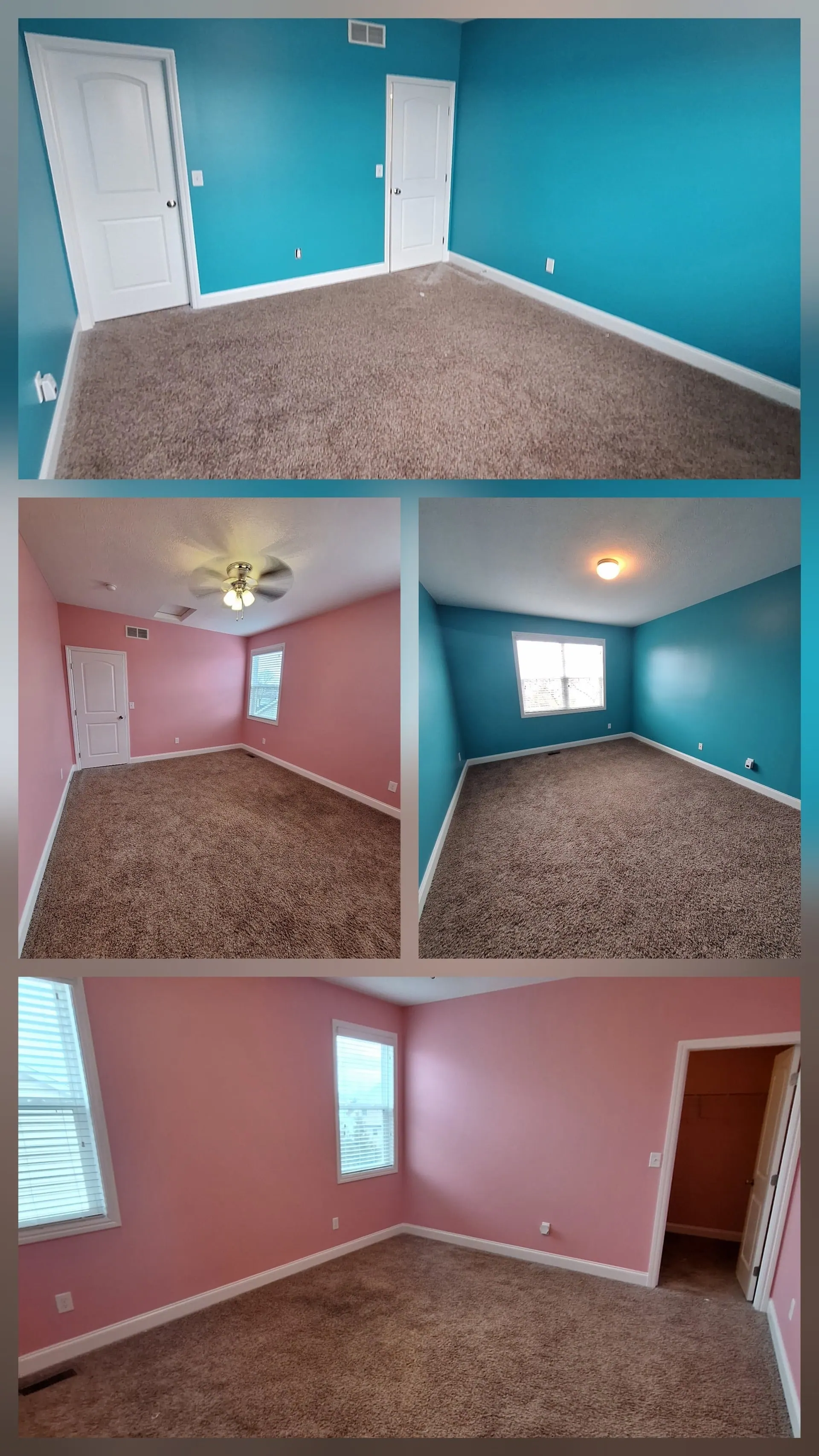 Kitchen area interior painting with cabinet detail