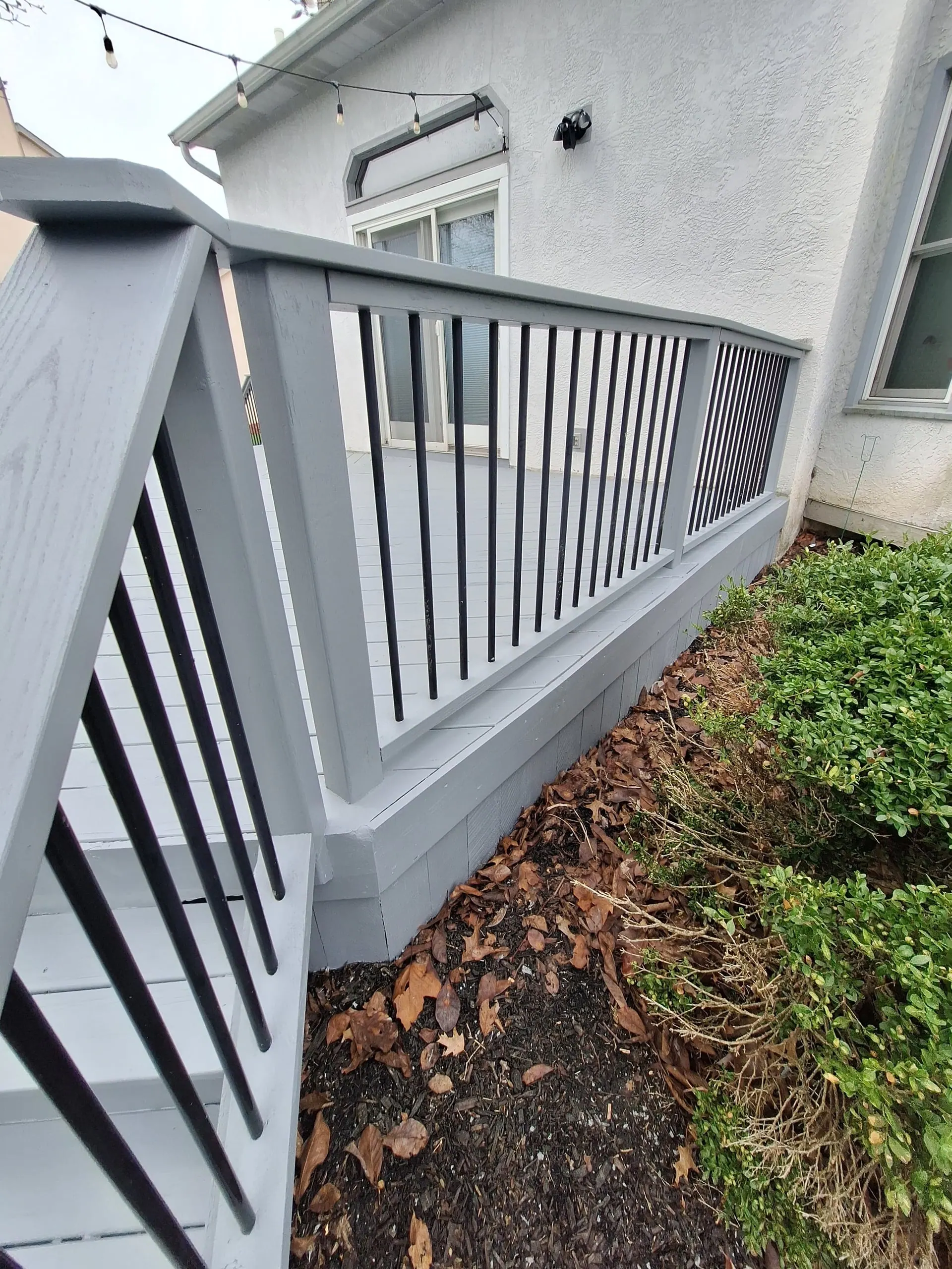 Interior painting project with ceiling and wall detail