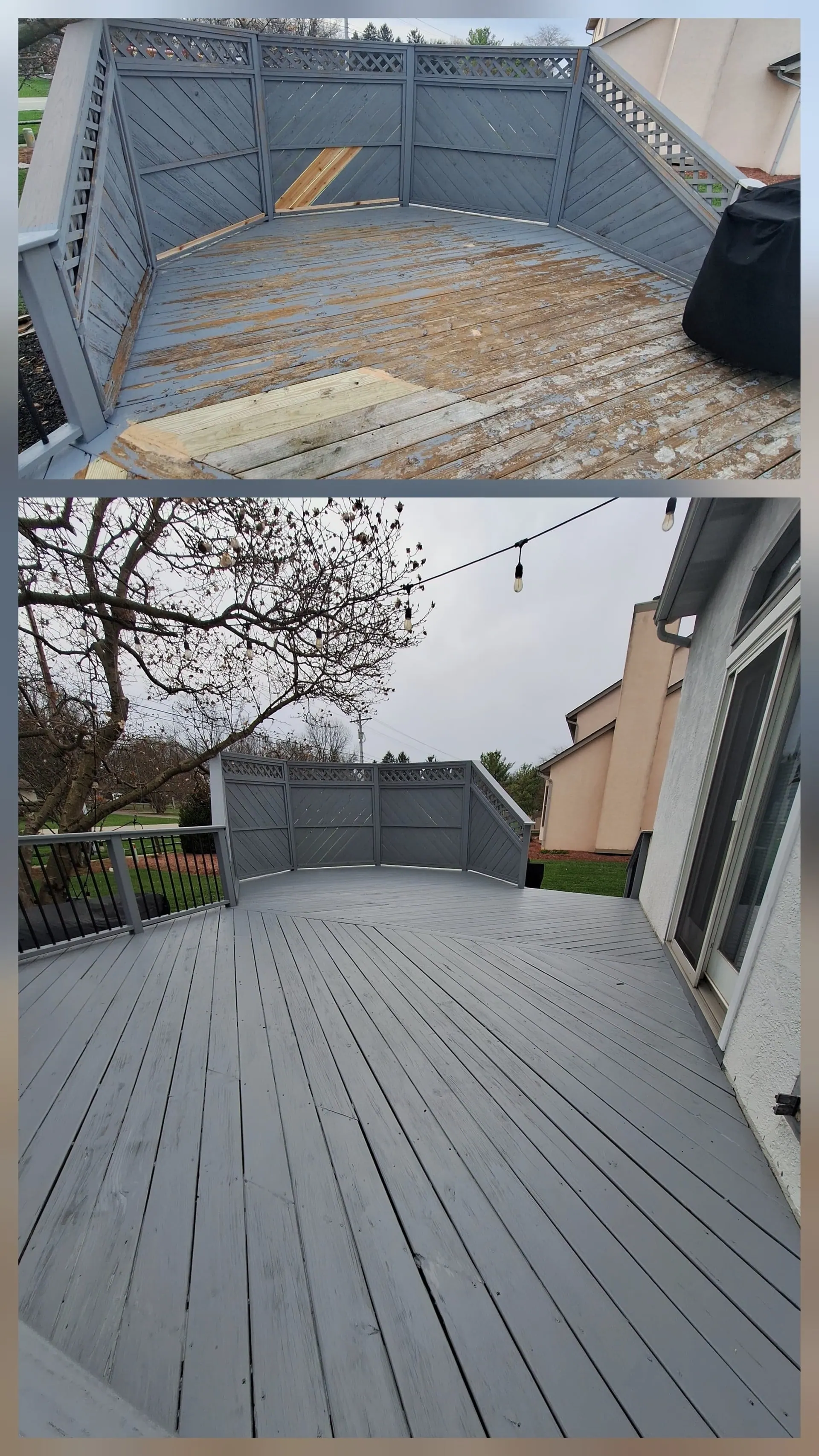 Whole room interior painting with baseboard trim