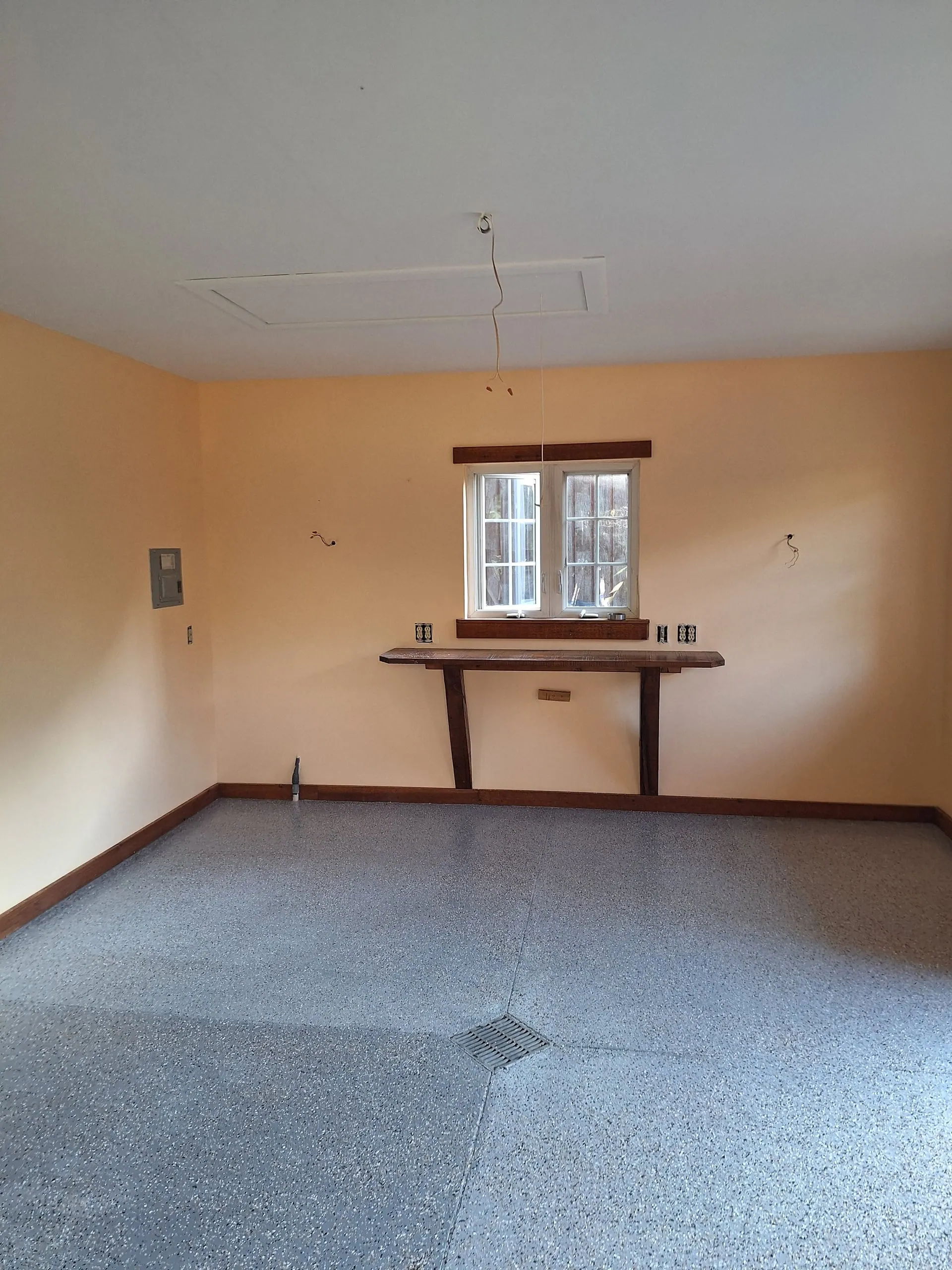 Professional interior wall painting with clean edges