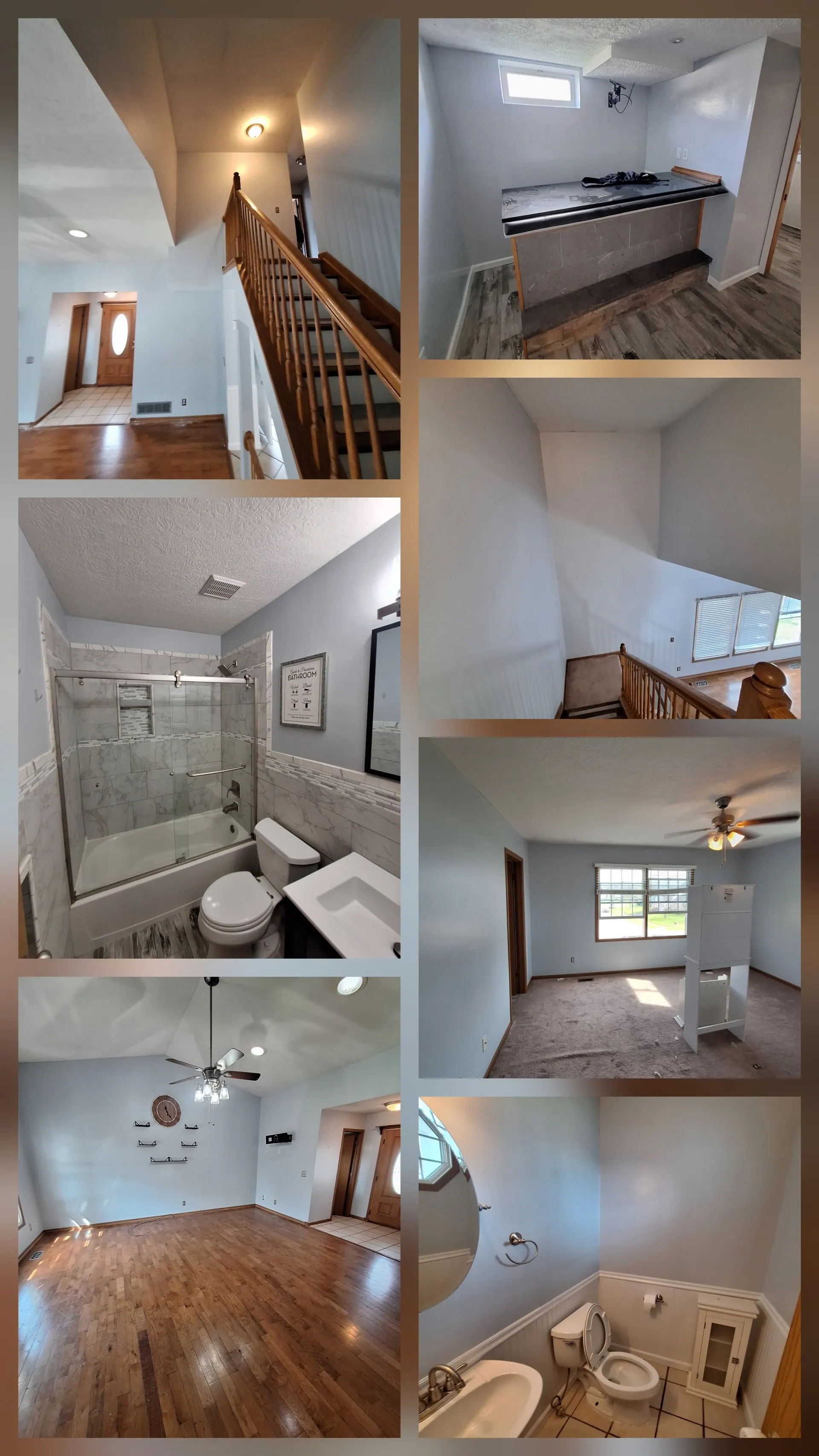 Whole house interior painting project collage