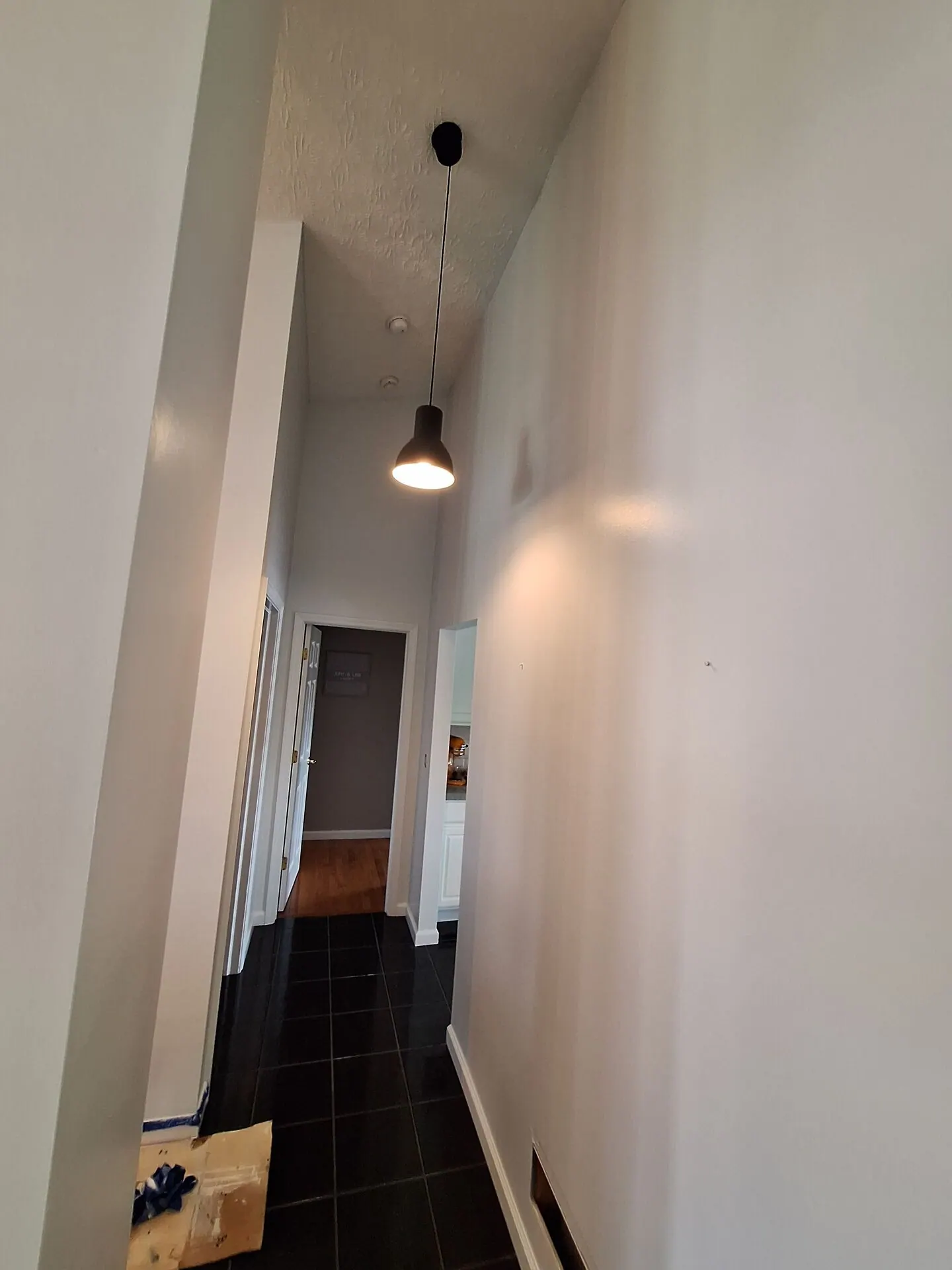 Hallway painted crisp white